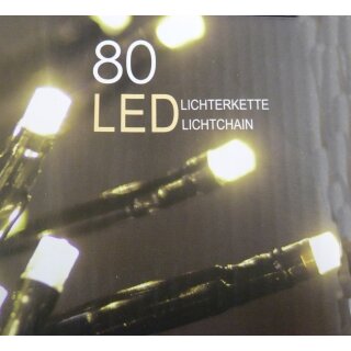 LED Lichterkette Innen + Au&szlig;en 80 LEDs