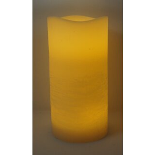LED echtwachs Kerze Molto ceme &Oslash; 15 cm H&ouml;he 30 cm mit 4/8 Stunden Timer
