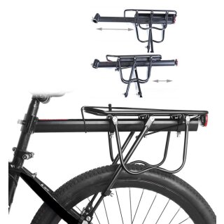 Universal Fahrrad Gep&auml;cktr&auml;ger mit SCHNELLSPANNER Befestigung Alu 24 - 28 Zoll
