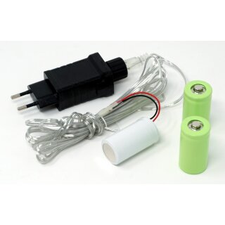 Netzadapter Batterieadapter 4,5V als Batterieersatz f&uuml;r 3 C Batterien