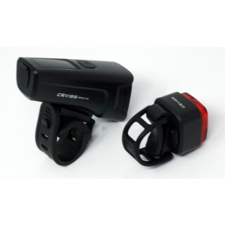 LED Akku Fahrradscheinwerfer 100/75/50 Lux und Akku R&uuml;cklicht Aufladbar per USB