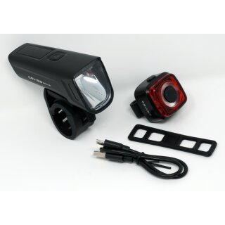LED Akku Fahrradscheinwerfer 100/75/50 Lux und Akku R&uuml;cklicht Aufladbar per USB