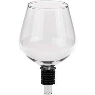 Flaschenaufsatz Weinglas mit Silikondichtung