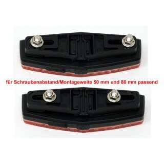 Rücklicht für Gepäckträger Aufladbar per USB Montageweite 50/80 mm