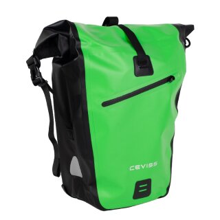 Fahrradtasche gr&uuml;n/schwarz Packtasche 25 L Gep&auml;cktr&auml;gertasche Wasserdicht Schnellverschluss