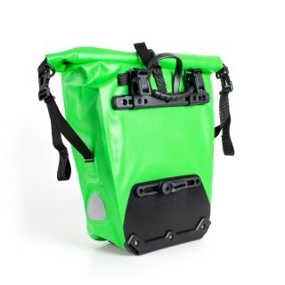 Fahrradtasche gr&uuml;n/schwarz Packtasche 25 L Gep&auml;cktr&auml;gertasche Wasserdicht Schnellverschluss