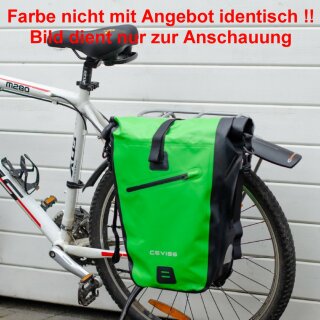 Fahrradtasche wei&szlig;/schwarz Packtasche 25 L Gep&auml;cktr&auml;gertasche Wasserdicht Schnellverschluss
