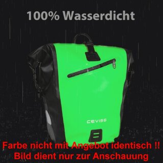 Fahrradtasche braun/schwarz Packtasche 25 L Gep&auml;cktr&auml;gertasche Wasserdicht Schnellverschluss