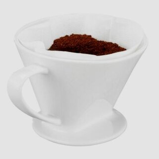 Kaffeefilter Gr&ouml;&szlig;e 4 Porzelan / Keramik wei&szlig;