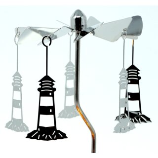 Kerzenfarm Votivglas Windlicht Leuchtglas Lighthouse Westerhever Leuchtturm mit Karussell