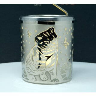 Kerzenfarm Teelichthalter Glaskarussell K&auml;tzchen
