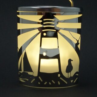 Kerzenfarm Teelichthalter Glaskarussell Leuchtturm