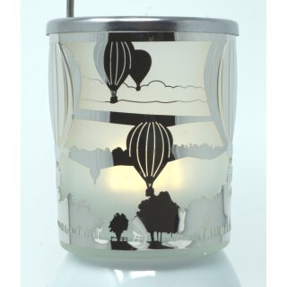 Kerzenfarm Teelichthalter Glaskarussell Hei&szlig;luftballon