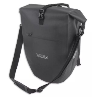 Fahrradtasche schwarz 28 L Wasserdicht mit Schnellverschluss Gep&auml;cktr&auml;gertasche